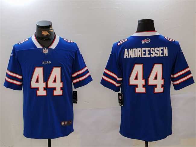 Mens Buffalo Bills #44 Joe Andreessen Blue Vapor Untouchable Limited Stitched Jersey